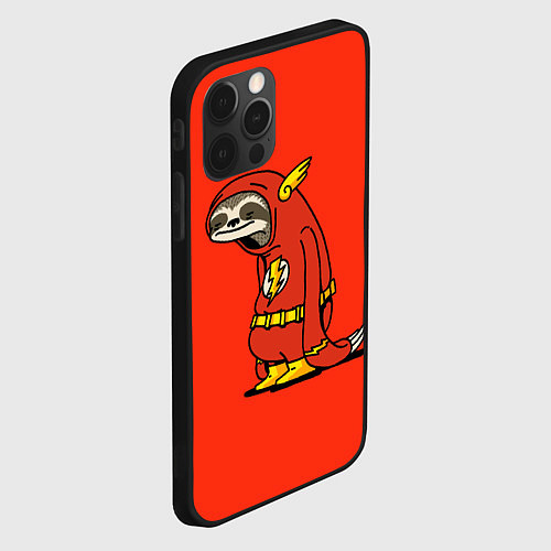Чехол iPhone 12 Pro Max Ленивец Флэш / 3D-Черный – фото 2