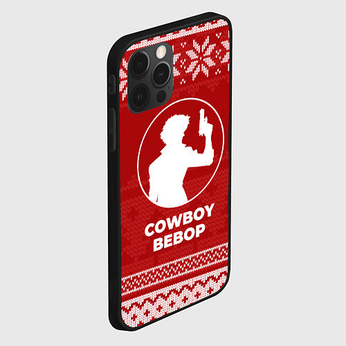 Чехол iPhone 12 Pro Max Новогодний Cowboy Bebop / 3D-Черный – фото 2