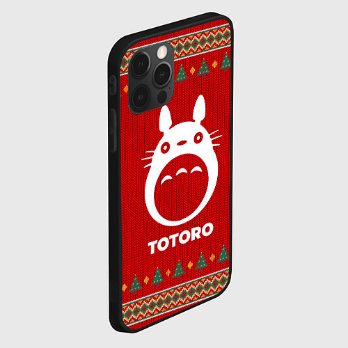 Чехол iPhone 12 Pro Max Totoro new year / 3D-Черный – фото 2