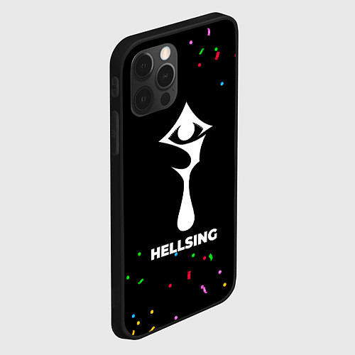 Чехол iPhone 12 Pro Max Hellsing конфети / 3D-Черный – фото 2