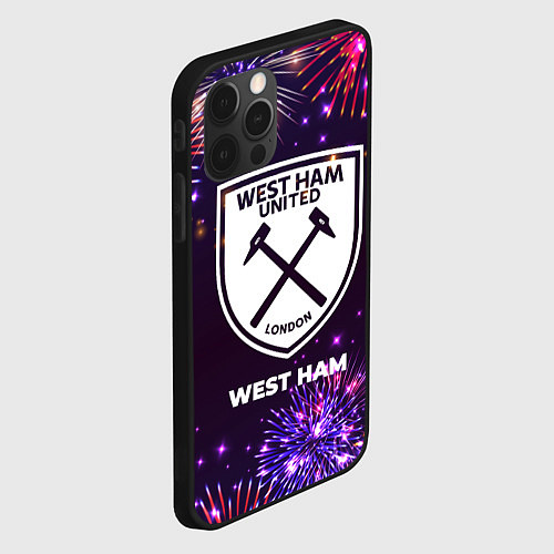 Чехол iPhone 12 Pro Max Праздничный West Ham / 3D-Черный – фото 2