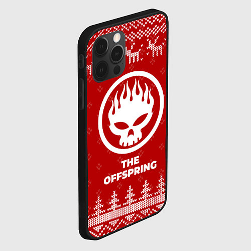 Чехол iPhone 12 Pro Max Новогодний The Offspring с оленями / 3D-Черный – фото 2