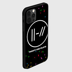 Чехол для iPhone 12 Pro Max Twenty One Pilots конфети, цвет: 3D-черный — фото 2