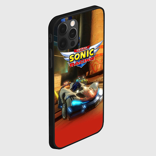 Чехол iPhone 12 Pro Max Team Sonic racing - video game / 3D-Черный – фото 2