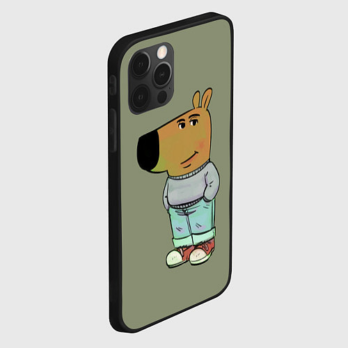 Чехол iPhone 12 Pro Max Чиловый парень - мем / 3D-Черный – фото 2