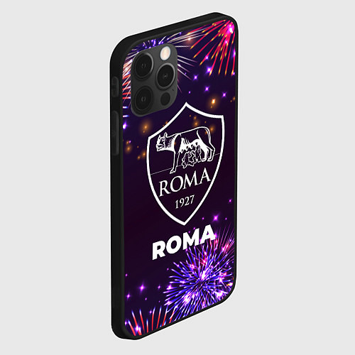 Чехол iPhone 12 Pro Max Праздничный Roma / 3D-Черный – фото 2