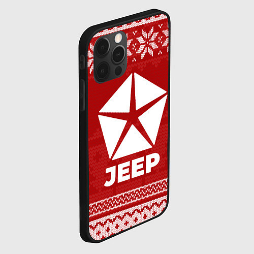Чехол iPhone 12 Pro Max Новогодний Jeep / 3D-Черный – фото 2