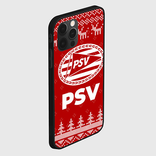 Чехол iPhone 12 Pro Max Новогодний PSV с оленями / 3D-Черный – фото 2