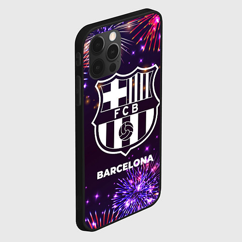 Чехол iPhone 12 Pro Max Праздничный Barcelona / 3D-Черный – фото 2