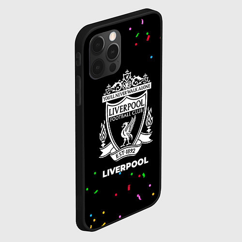 Чехол iPhone 12 Pro Max Liverpool конфети / 3D-Черный – фото 2