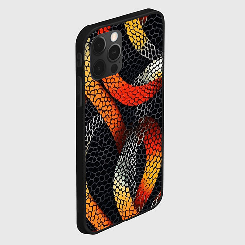 Чехол iPhone 12 Pro Max В змеях / 3D-Черный – фото 2