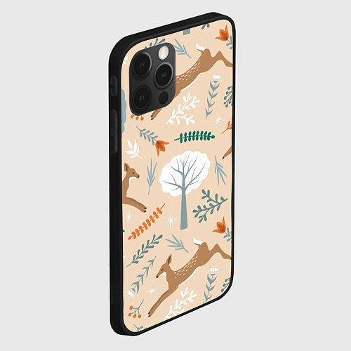 Чехол iPhone 12 Pro Max Лесная сказка / 3D-Черный – фото 2