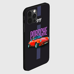 Чехол для iPhone 12 Pro Max Porsche 911 cпортивный немецкий автомобиль, цвет: 3D-черный — фото 2