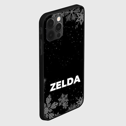 Чехол iPhone 12 Pro Max Снежный Zelda / 3D-Черный – фото 2