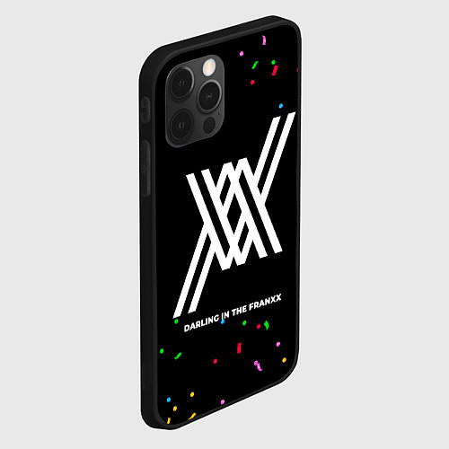 Чехол iPhone 12 Pro Max Darling in the FranXX конфети / 3D-Черный – фото 2