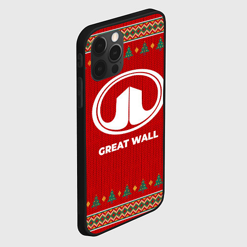Чехол iPhone 12 Pro Max Great Wall new year / 3D-Черный – фото 2