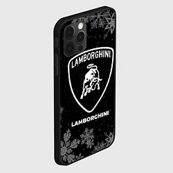 Чехол для iPhone 12 Pro Max Снежный Lamborghini, цвет: 3D-черный — фото 2