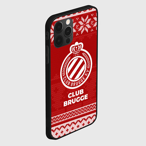 Чехол iPhone 12 Pro Max Новогодний Club Brugge / 3D-Черный – фото 2
