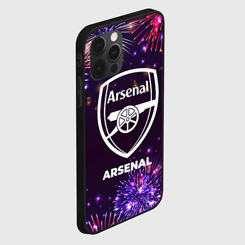 Чехол iPhone 12 Pro Max Праздничный Arsenal / 3D-Черный – фото 2