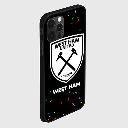 Чехол iPhone 12 Pro Max West Ham конфети / 3D-Черный – фото 2