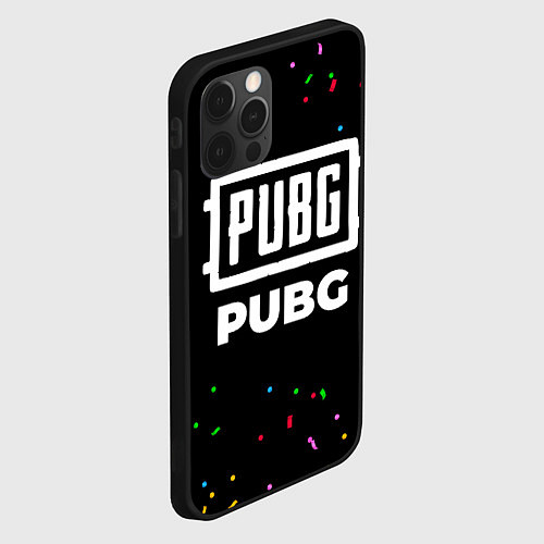 Чехол iPhone 12 Pro Max PUBG конфети / 3D-Черный – фото 2