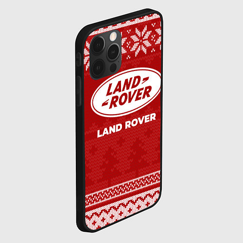 Чехол iPhone 12 Pro Max Новогодний Land Rover / 3D-Черный – фото 2
