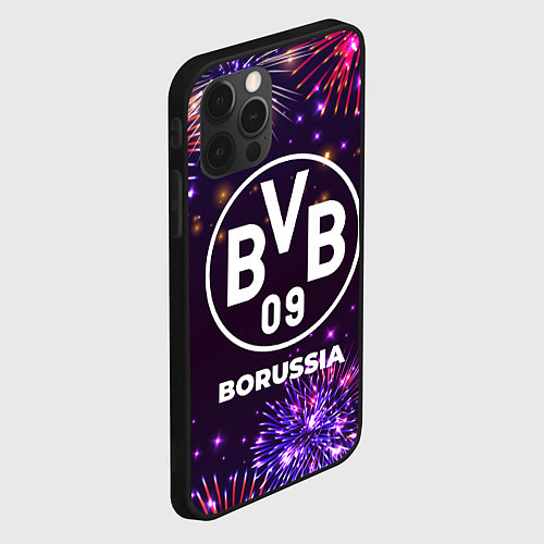 Чехол iPhone 12 Pro Max Праздничный Borussia / 3D-Черный – фото 2