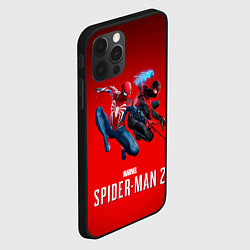 Чехол для iPhone 12 Pro Max Два паука Marvel spider man 2, цвет: 3D-черный — фото 2