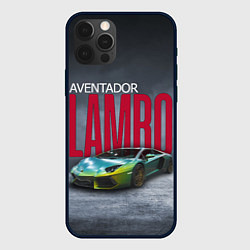 Чехол для iPhone 12 Pro Max Lamborghini Aventador, цвет: 3D-черный