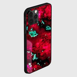 Чехол для iPhone 12 Pro Max Абстракция красно-голубая, цвет: 3D-черный — фото 2