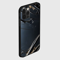 Чехол для iPhone 12 Pro Max Чёрный металл, цвет: 3D-черный — фото 2