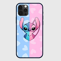 Чехол для iPhone 12 Pro Max Стич и Ангел, цвет: 3D-черный