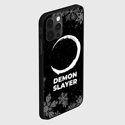 Чехол для iPhone 12 Pro Max Снежный Demon Slayer, цвет: 3D-черный — фото 2