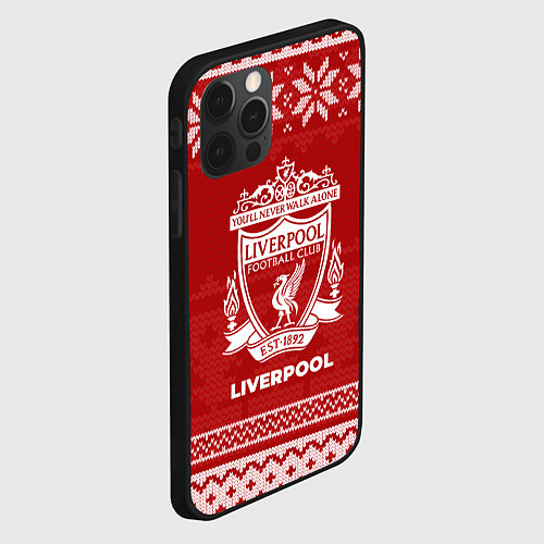 Чехол iPhone 12 Pro Max Новогодний Liverpool / 3D-Черный – фото 2