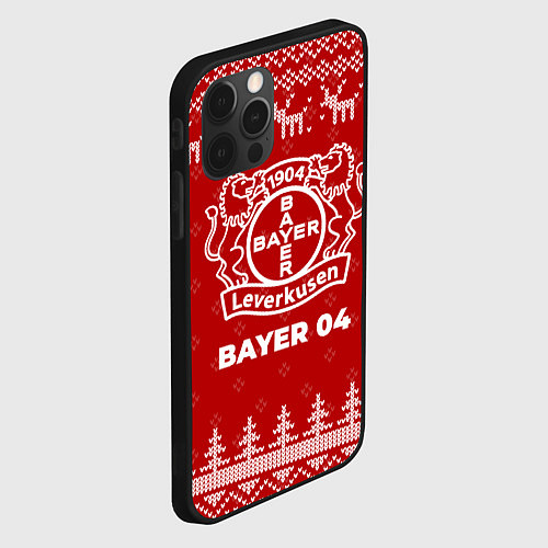 Чехол iPhone 12 Pro Max Новогодний Bayer 04 с оленями / 3D-Черный – фото 2