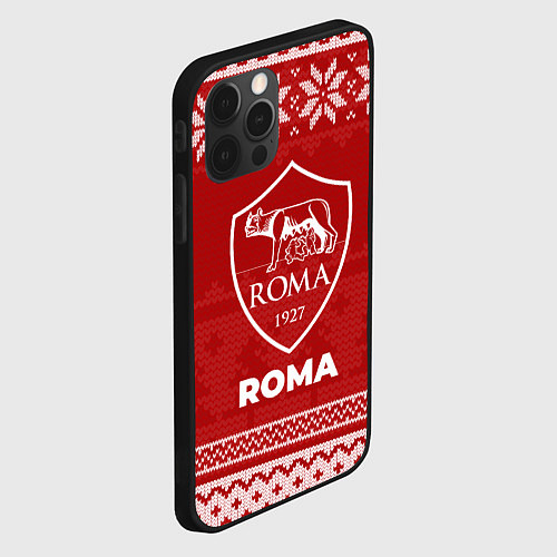 Чехол iPhone 12 Pro Max Новогодний Roma / 3D-Черный – фото 2