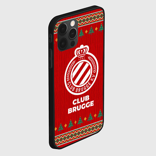 Чехол iPhone 12 Pro Max Club Brugge new year / 3D-Черный – фото 2