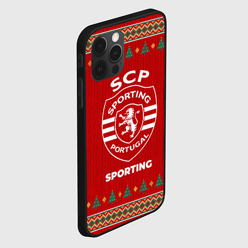 Чехол iPhone 12 Pro Max Sporting new year / 3D-Черный – фото 2