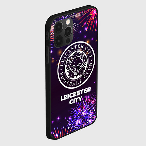 Чехол iPhone 12 Pro Max Праздничный Leicester City / 3D-Черный – фото 2