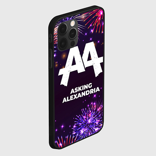 Чехол iPhone 12 Pro Max Праздничный Asking Alexandria / 3D-Черный – фото 2