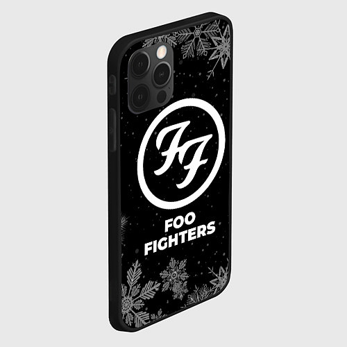 Чехол iPhone 12 Pro Max Снежный Foo Fighters / 3D-Черный – фото 2