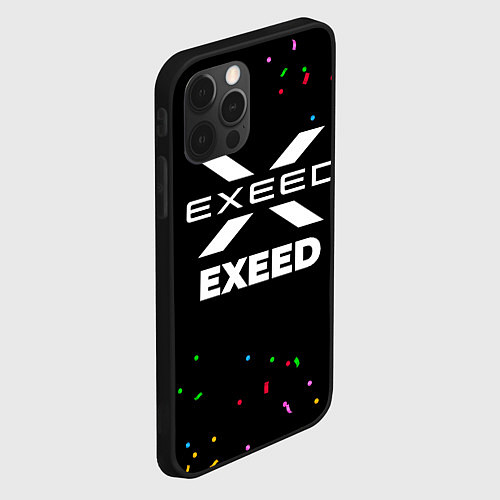 Чехол iPhone 12 Pro Max Exeed конфети / 3D-Черный – фото 2