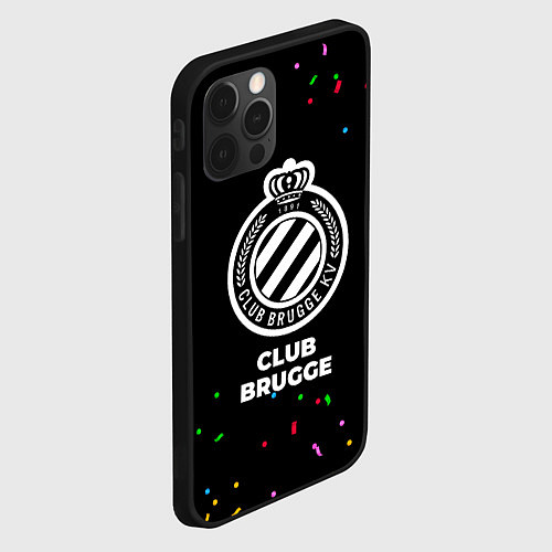 Чехол iPhone 12 Pro Max Club Brugge конфети / 3D-Черный – фото 2
