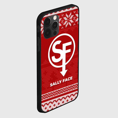 Чехол iPhone 12 Pro Max Новогодний Sally Face / 3D-Черный – фото 2