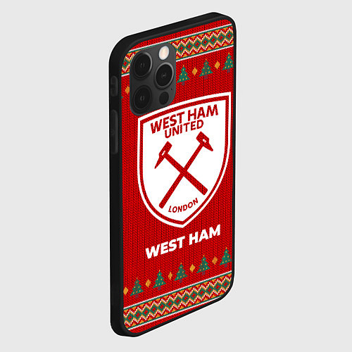 Чехол iPhone 12 Pro Max West Ham new year / 3D-Черный – фото 2