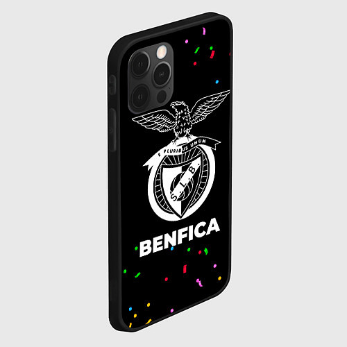 Чехол iPhone 12 Pro Max Benfica конфети / 3D-Черный – фото 2