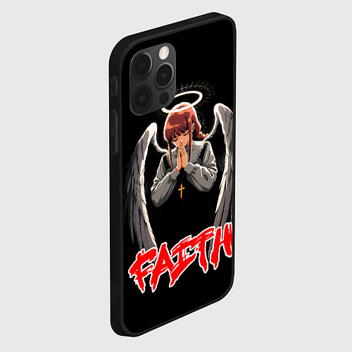 Чехол iPhone 12 Pro Max Makima faith - Chainsaw man / 3D-Черный – фото 2