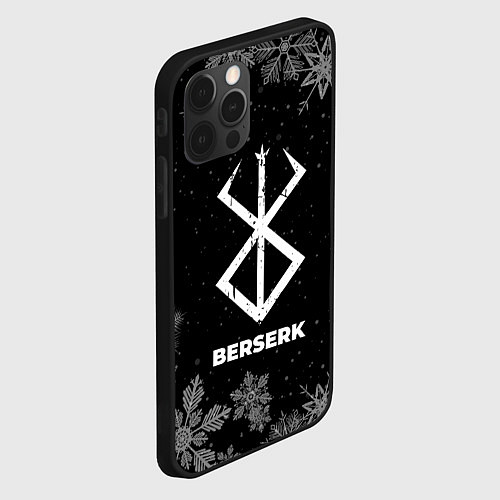 Чехол iPhone 12 Pro Max Снежный Berserk / 3D-Черный – фото 2