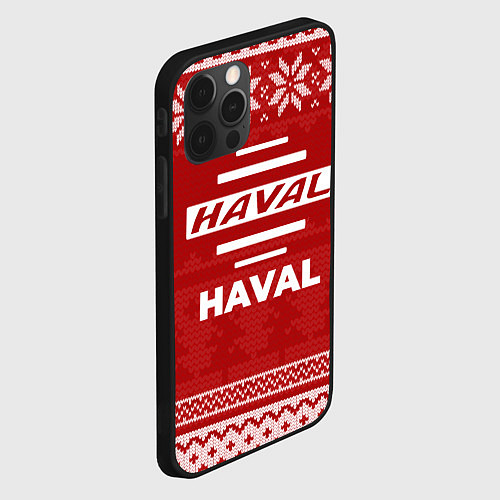 Чехол iPhone 12 Pro Max Новогодний Haval / 3D-Черный – фото 2