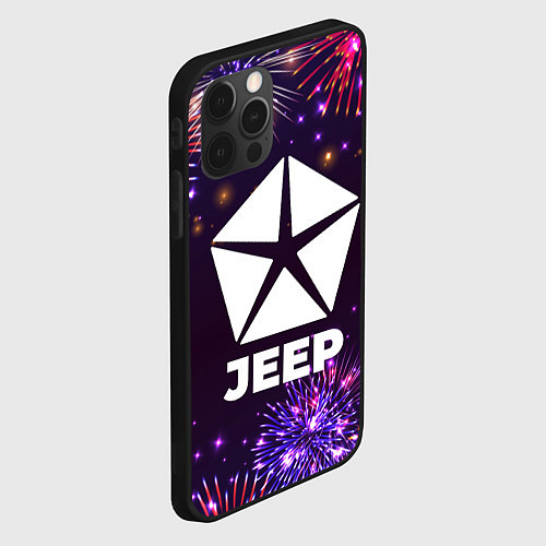 Чехол iPhone 12 Pro Max Праздничный Jeep / 3D-Черный – фото 2